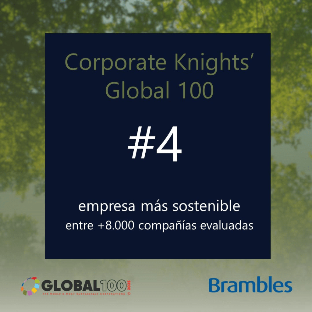 Brambles es nombrada la 4ª empresa más sustentable del mundo en el ranking Corporate Knights Global&nbsp;100