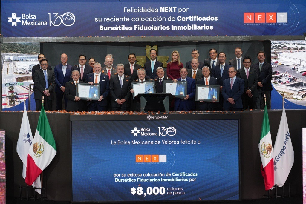 Fibra NEXT debuta con fuerza en la BMV y enciende el optimismo en el mercado de capitales 